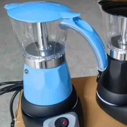 6Cups Custom Logo Wholesale Aluminum Electrical Espresso Moka Pot Coffee Percolator Italian Mocha Maker