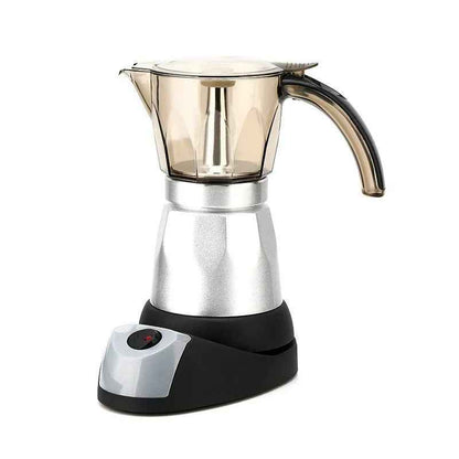 6Cups Custom Logo Wholesale Aluminum Electrical Espresso Moka Pot Coffee Percolator Italian Mocha Maker