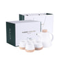 Nordic ceramic tea set with teapot and cups