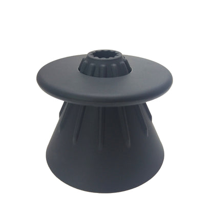 Black silicone pour-over coffee dripper for home brewing and travel.