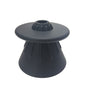Black silicone pour-over coffee dripper for home brewing and travel.