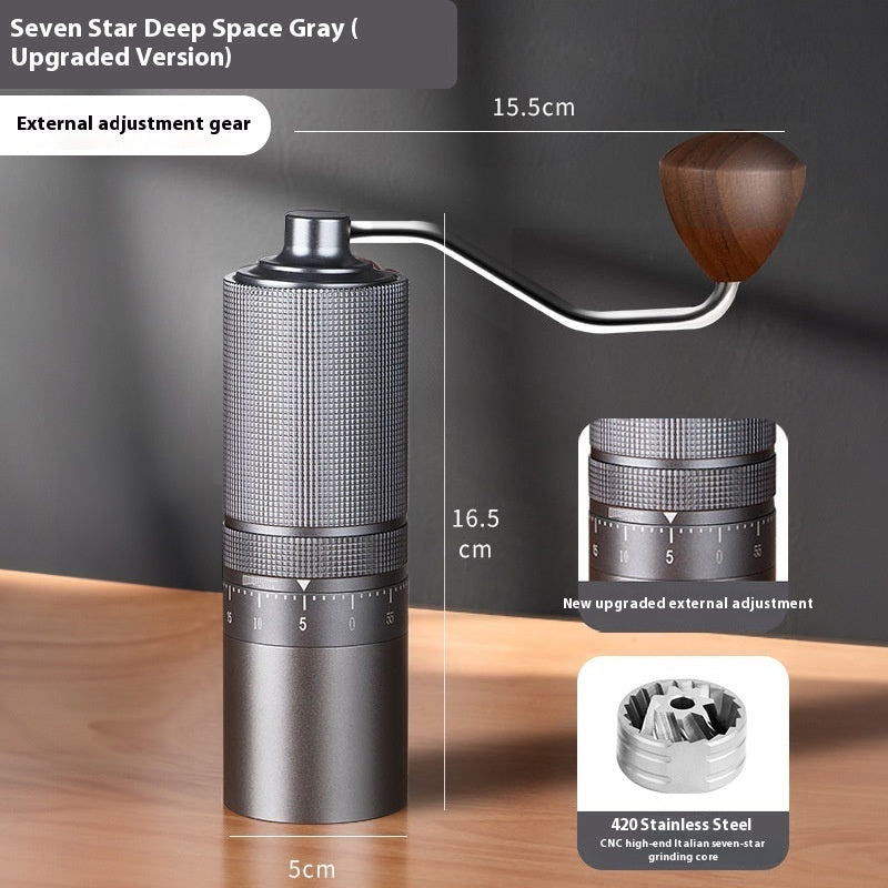 Six-Star Obsidian Black Coffee Grinder for the Perfect Brew