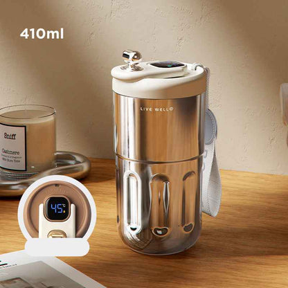 Smart Travel Coffee Mug with Smart Temperature Display - 410ML Insulated