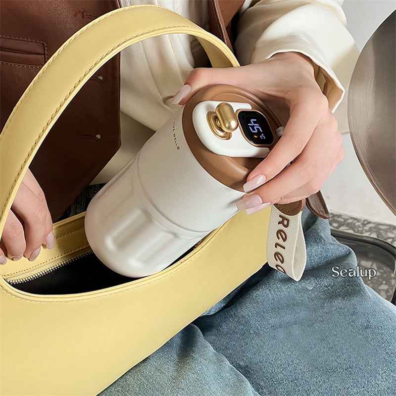 Smart Travel Coffee Mug with Smart Temperature Display - 410ML Insulated