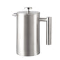 Stainless steel French press on a white background - free shipping