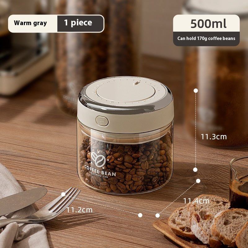 Three airtight, food-grade borosilicate glass coffee storage jars in 500ml, 1100ml, and 1700ml capacities, BUY NOW