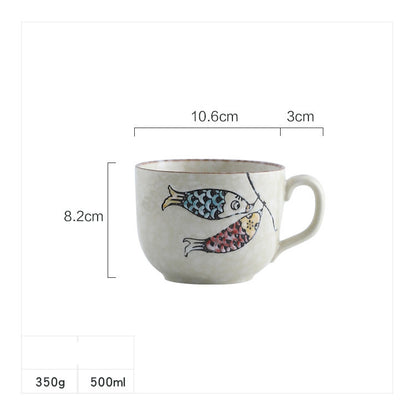 Ceramic Cup Gift Set with Lid, Large Capacity and Spoon Set in Gift Box