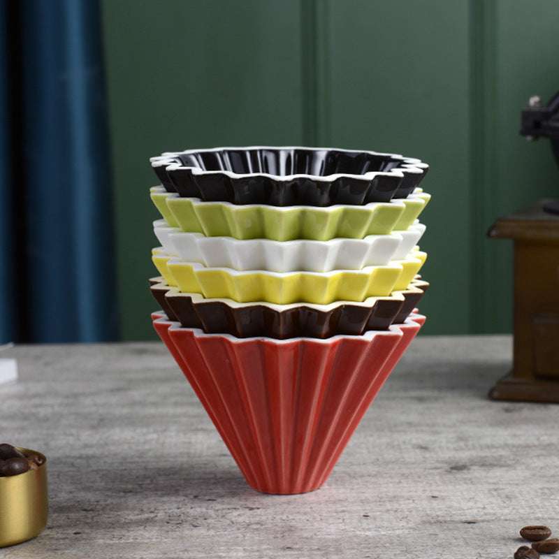 Origami Ceramic Coffee Dripper - Pour Over Coffee Cone