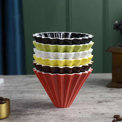 Origami Ceramic Coffee Dripper - Pour Over Coffee Cone