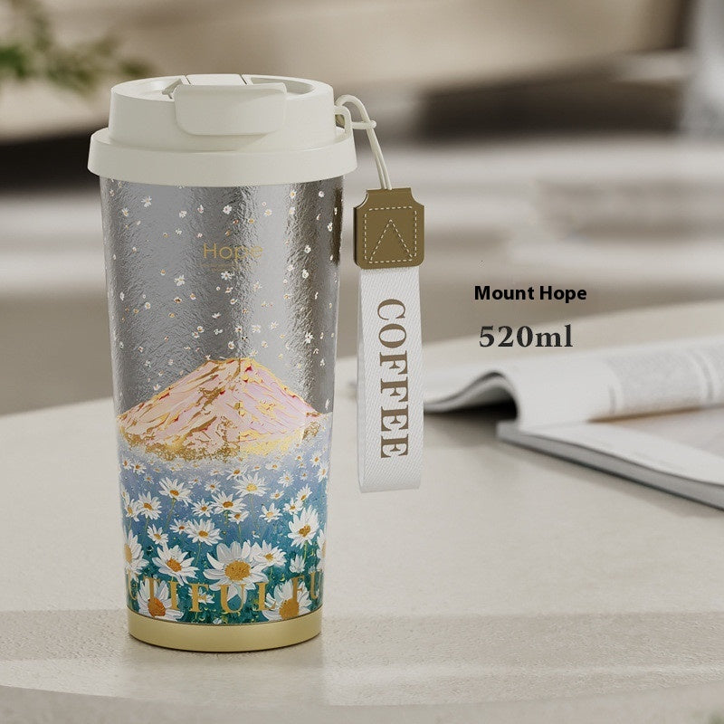 Art Portable Insulated Coffee Mug - Keep Your Drinks Hot or Cold