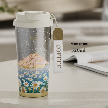 Art Portable Insulated Coffee Mug - Keep Your Drinks Hot or Cold