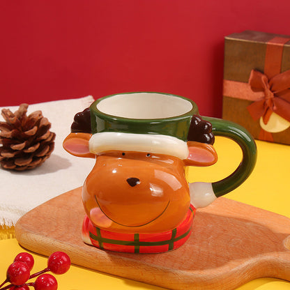 Cartoon Style Cute Ceramic Xmas Mug