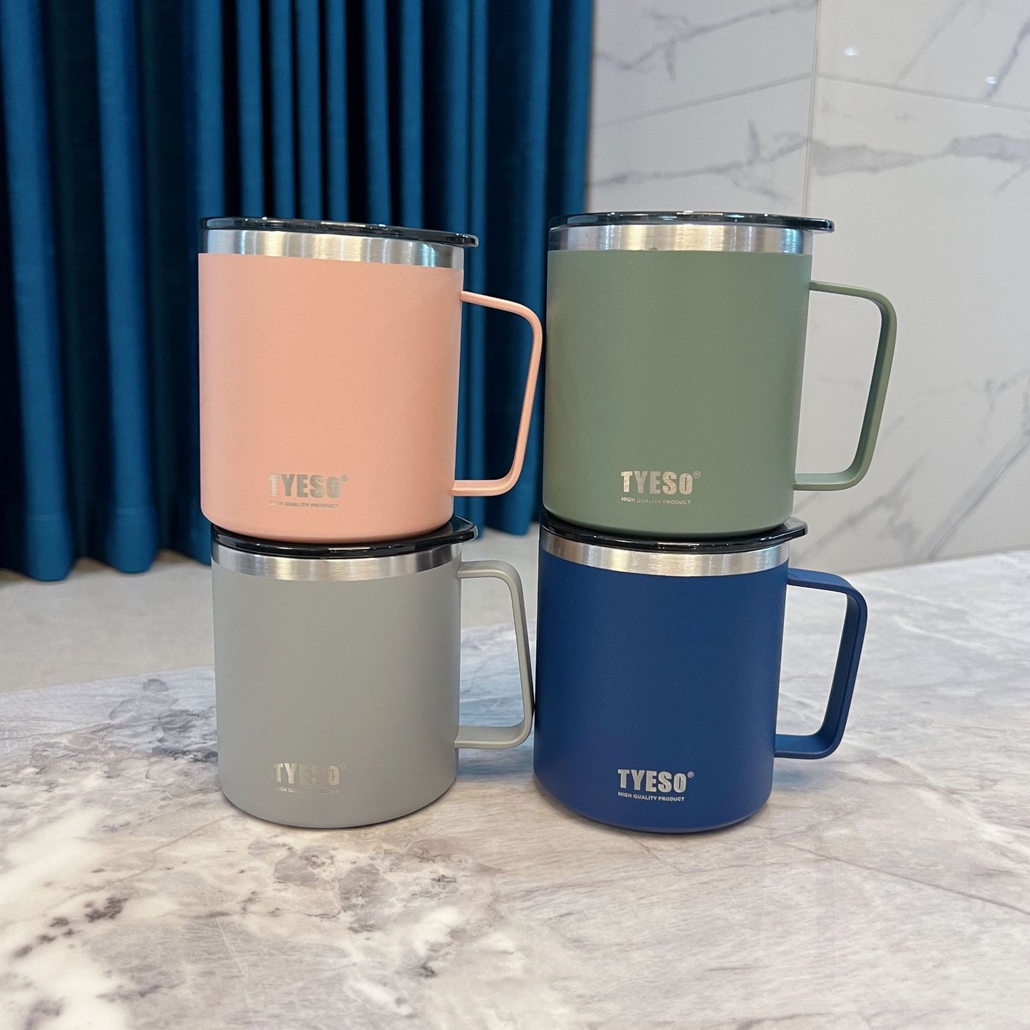 TYESO Coffee Mug 400ML - Insulated Travel Cup for Hot or Cold Beverages