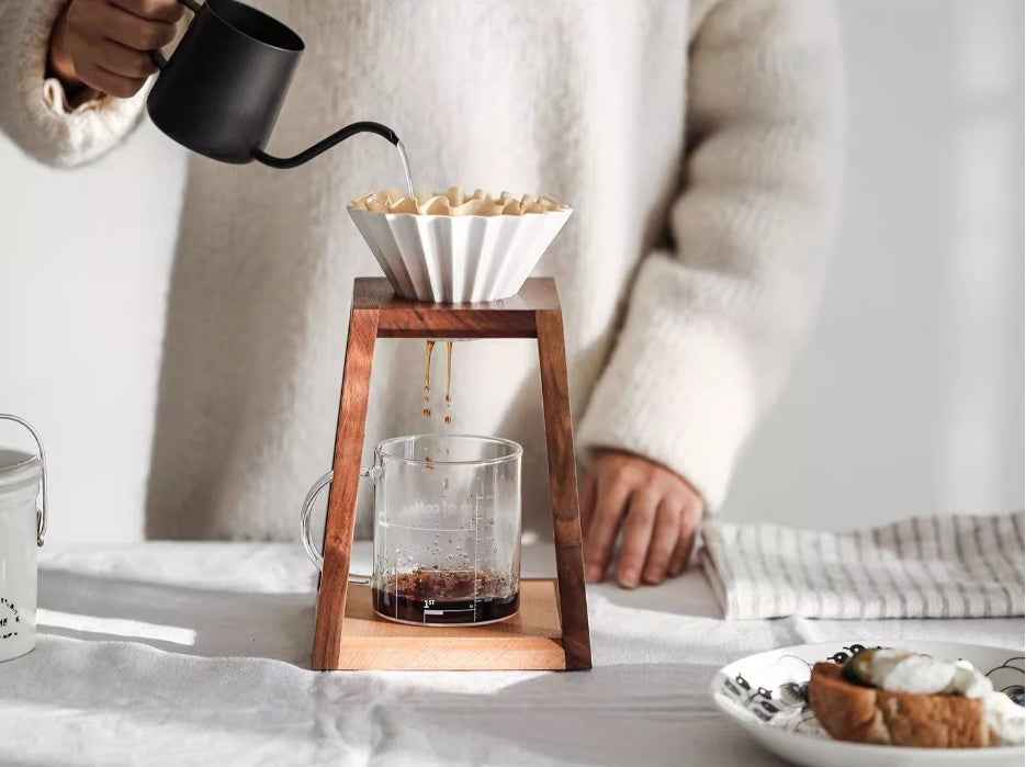 Outdoor Camping Household Solid Wood Pour-over Coffee Bracket