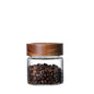 Acacia Wood Storage Tank with Glass Lid and Threaded Seal for Kitchen Organization