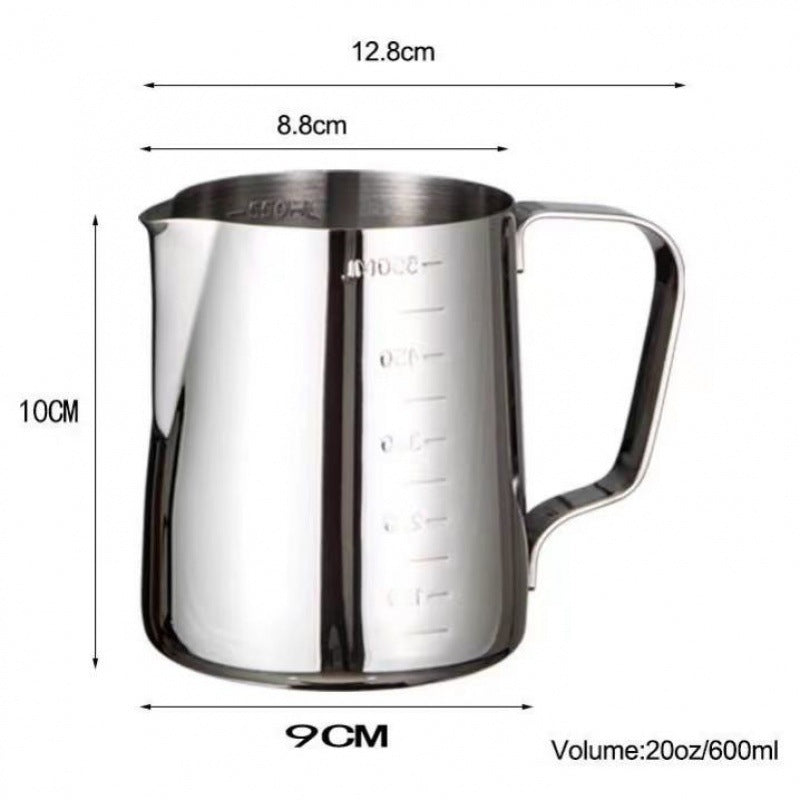 Professional Milk Frothing Pitcher with Teflon Coating for Perfect Creamy Foam