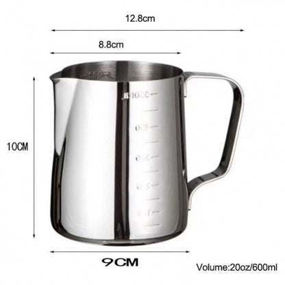 Professional Milk Frothing Pitcher with Teflon Coating for Perfect Creamy Foam