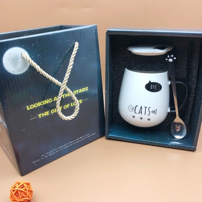 Cat Lover Gift Box Ceramic Mug - Perfect Gift for Cat Enthusiasts