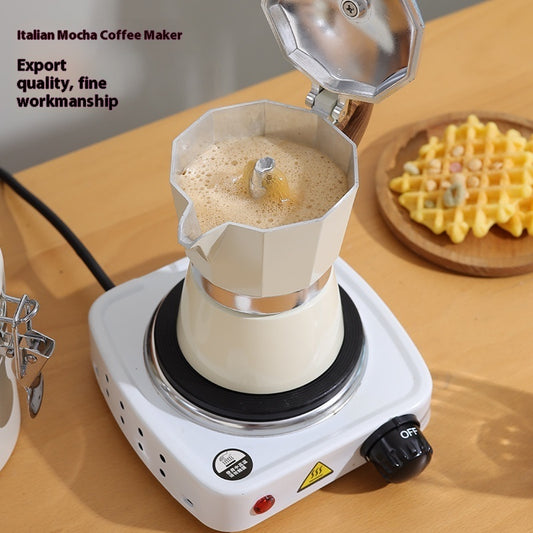 Single Valve Moka Pot Electric Ceramic Stove - Italian Coffee Maker
