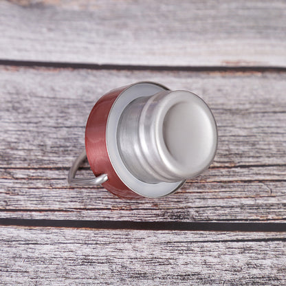 Large-capacity Sports Bottle with 304 Rose Gold Stainless Steel Vacuum Flask and All-Steel Lid