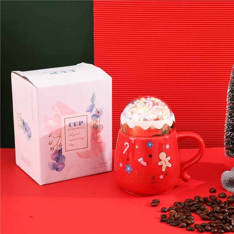 New Christmas Gift Ceramic Mug With Lid