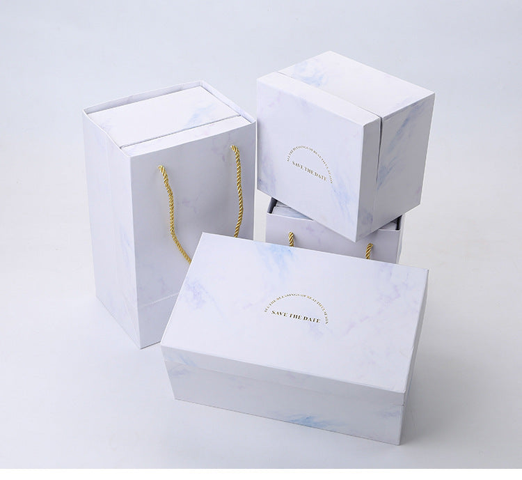 European Marbled Gold Rim Mug Set - Elegant Gift Box Coffee Cups for Special Occasions