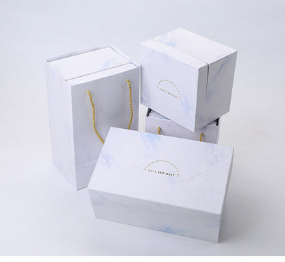 European Marbled Gold Rim Mug Set - Elegant Gift Box Coffee Cups for Special Occasions