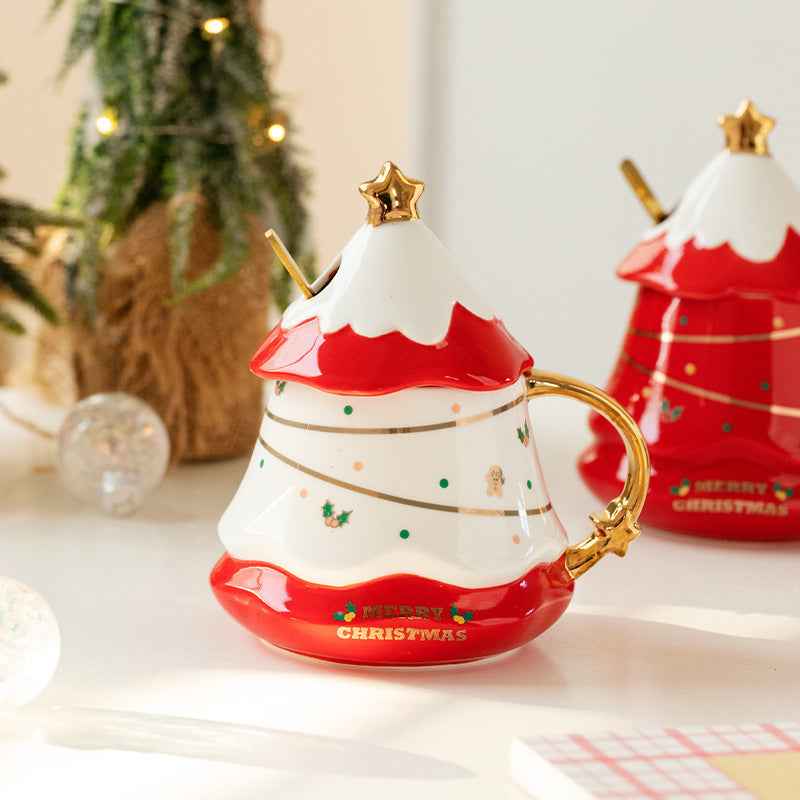 Cute Girl's Heart Mug With Lid Household Cup