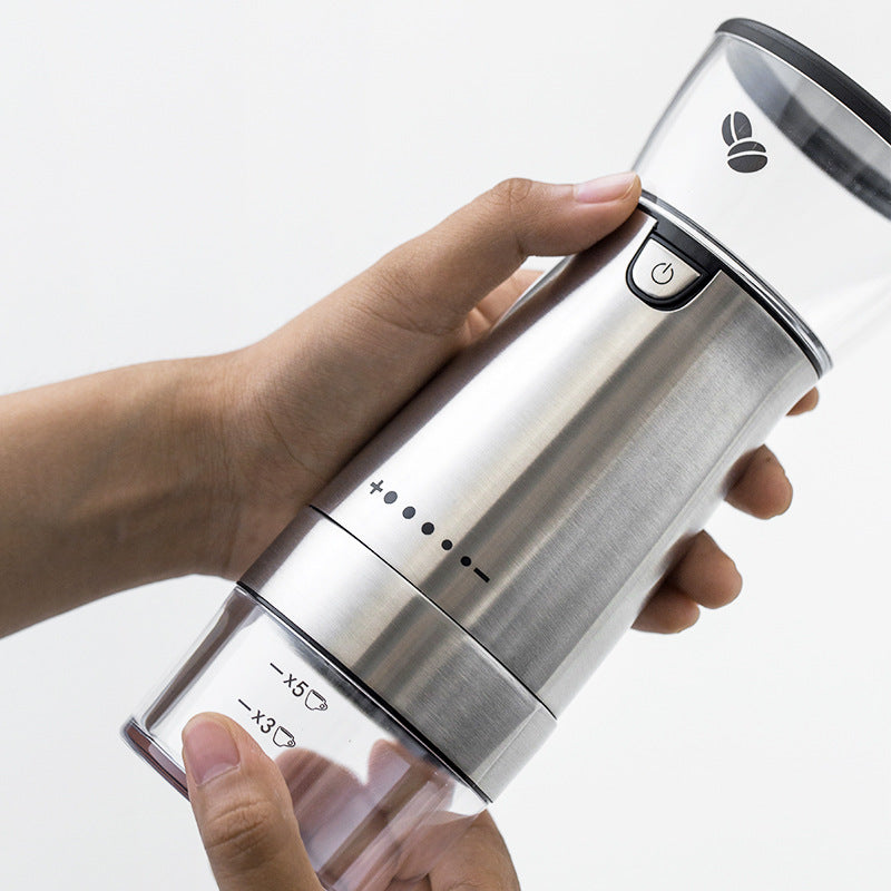 Portable Electric Coffee Grinder - USB Rechargeable and Compact Design