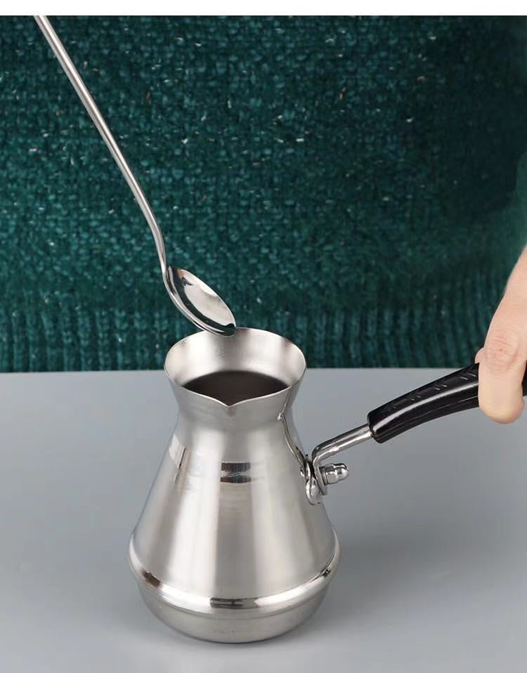 Turkish Coffee Pot 304 Stainless Steel - Authentic Brewing Hand Pot