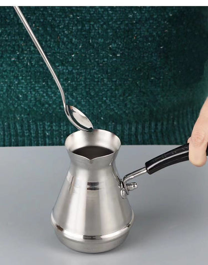 Turkish Coffee Pot 304 Stainless Steel - Authentic Brewing Hand Pot