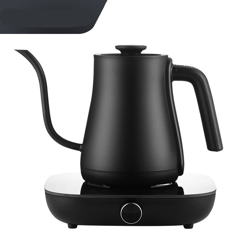 Black electric kettle on a white background