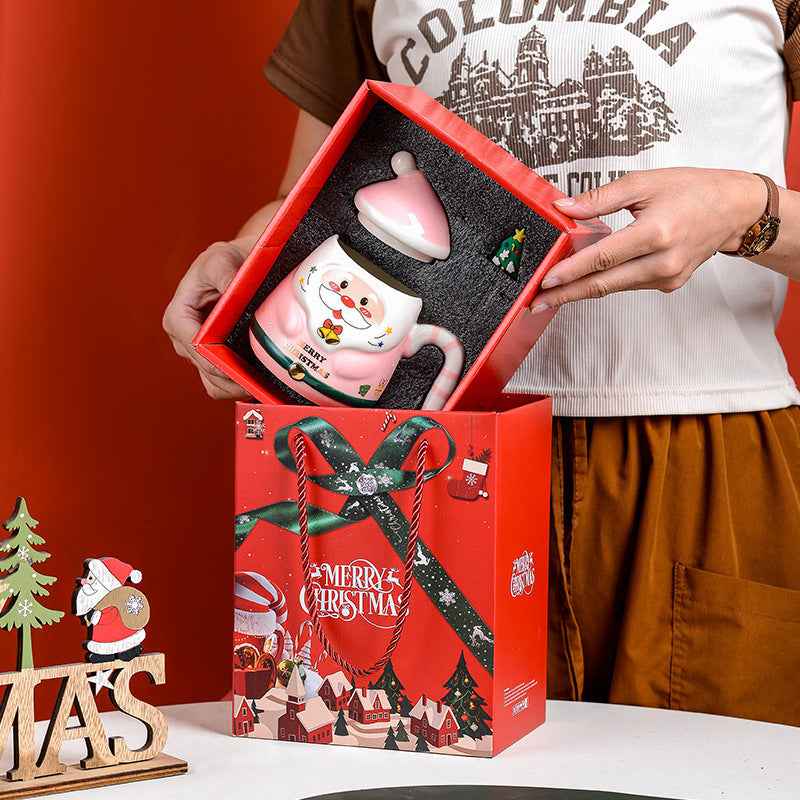 Creative Cartoon Santa Claus Cup Ceramic Cup Christmas Holiday Gift Hand-painted Water Cup Souvenir Mug