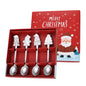 Stainless Steel Tableware Cartoon Gingerbread Man Coffee Spoon Christmas Spoon Gift Box