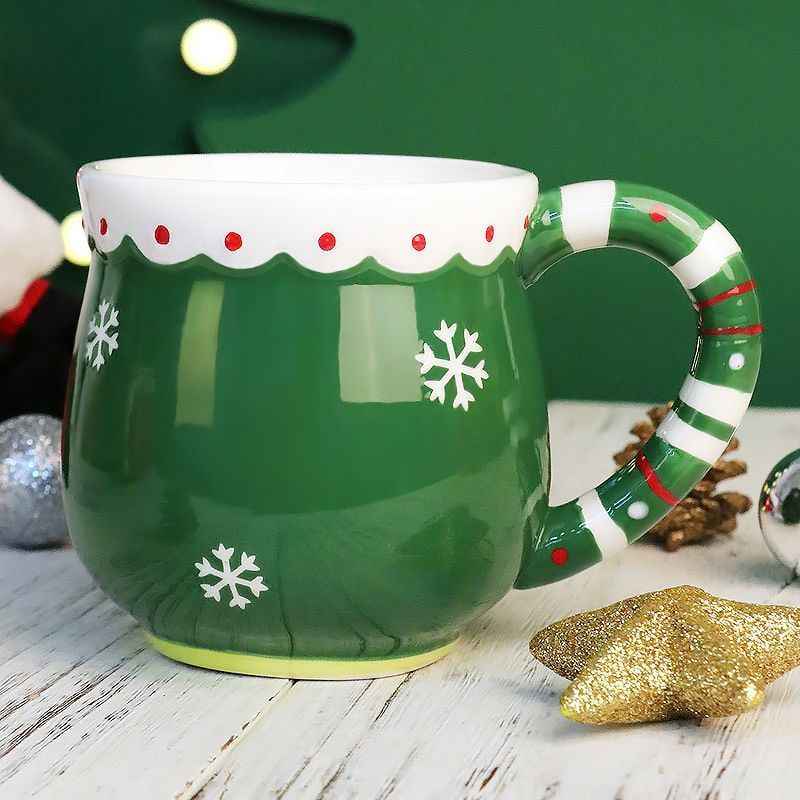 Santa Claus Ceramic Cup Cartoon 3D Hand-painted
