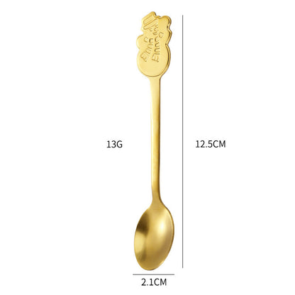 Creative Coffee Holiday Gift Box Stainless Steel Christmas Tableware Spoon