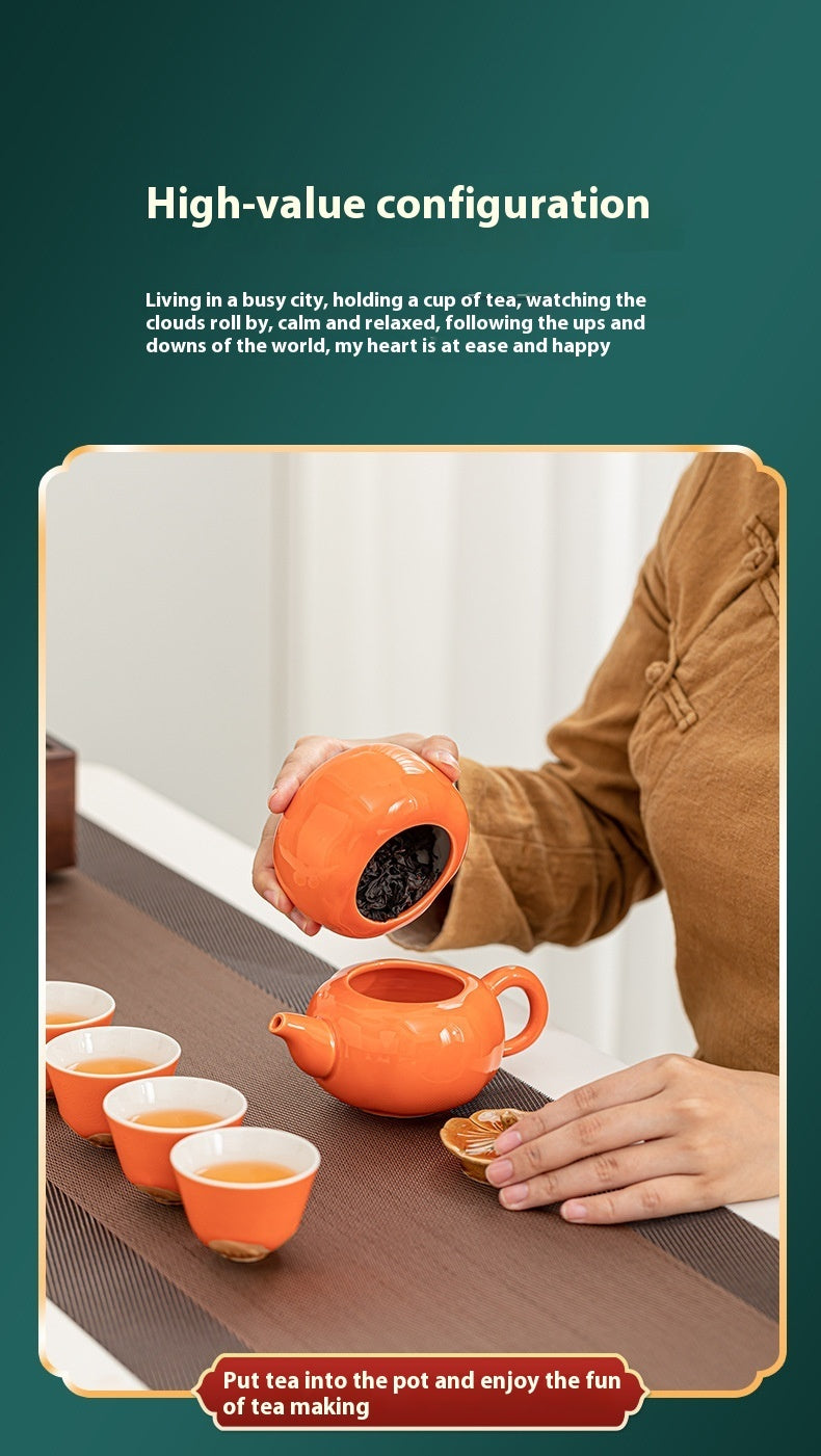 Gift Box With Hand  Ceramic Tea Set