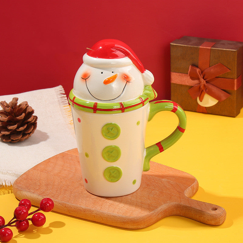 Cartoon Style Cute Ceramic Xmas Mug