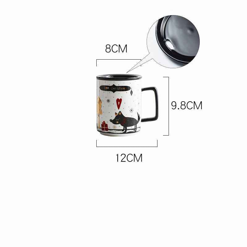 Men's Christmas Mug Large Capacity Ceramic