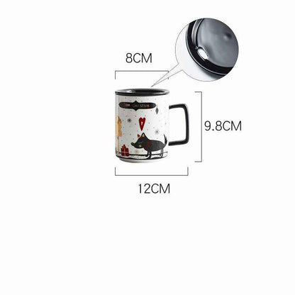 Men's Christmas Mug Large Capacity Ceramic