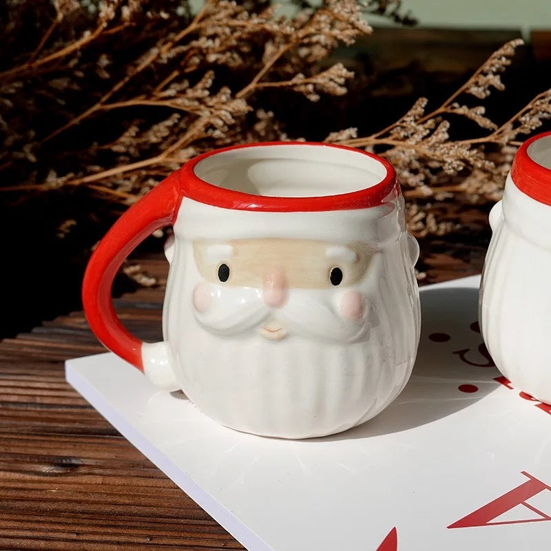 Home Cute Santa Elk Ceramic Coffee Cup