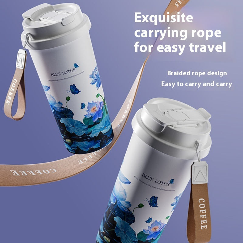 Stainless Steel Coffee Cup for Travel and Outdoor Use
