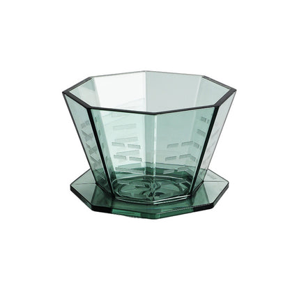 ctagonal pour-over coffee dripper, translucent green. Modern and elegant coffee filter cone for pour-over brewing. Shop now FREE SHIPPING