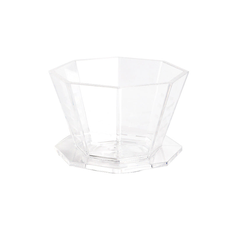 ctagonal pour-over coffee dripper, translucent green. Modern and elegant coffee filter cone for pour-over brewing. Shop now
