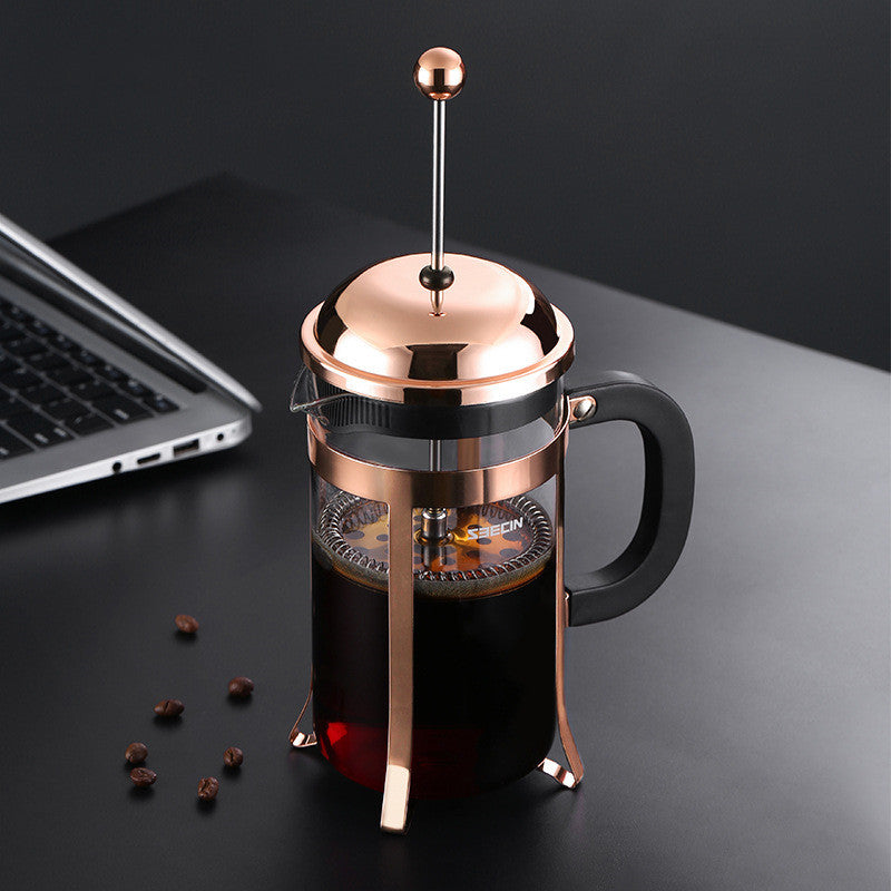 Rose Gold French Press Coffee Maker