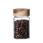 Acacia Wood Storage Tank with Glass Lid and Threaded Seal for Kitchen Organization