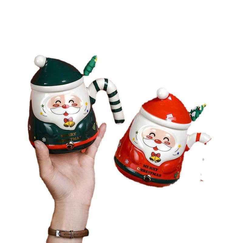 Creative Cartoon Santa Claus Cup Ceramic Cup Christmas Holiday Gift Hand-painted Water Cup Souvenir Mug