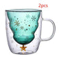 Double-layer Glass Christmas Tree Star Wish Cup High-temperature Resistant Glass Water Cup