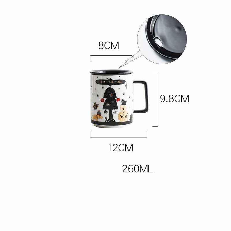 Men's Christmas Mug Large Capacity Ceramic