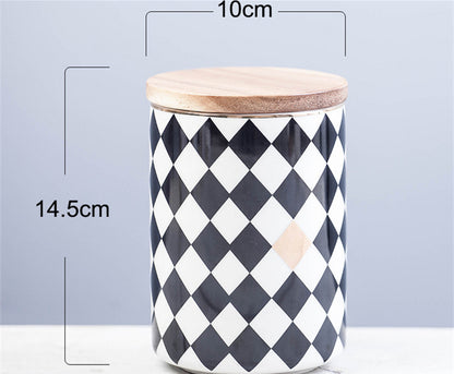 Nordic Style Ceramic Kitchen Jar for Airtight Storage
